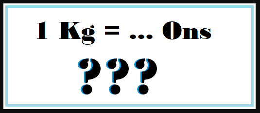 1 Kilo Gram Sama Dengan berapa Ons